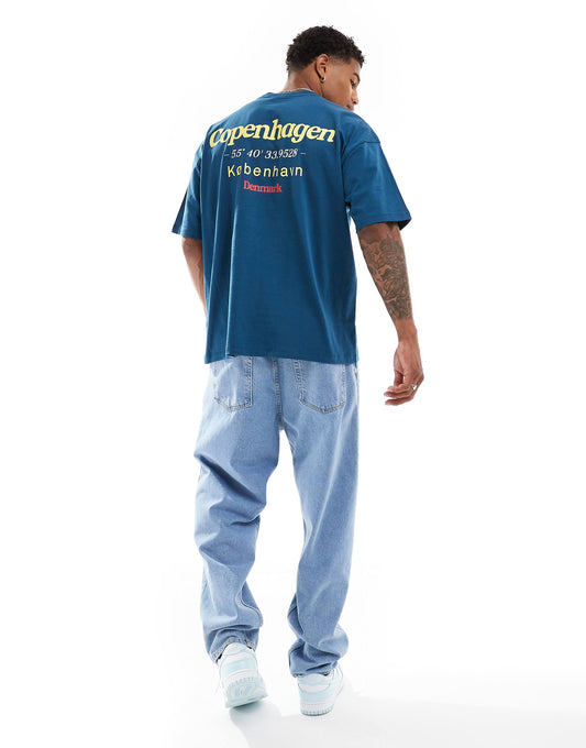 Oversized T-Shirt With City Back Print