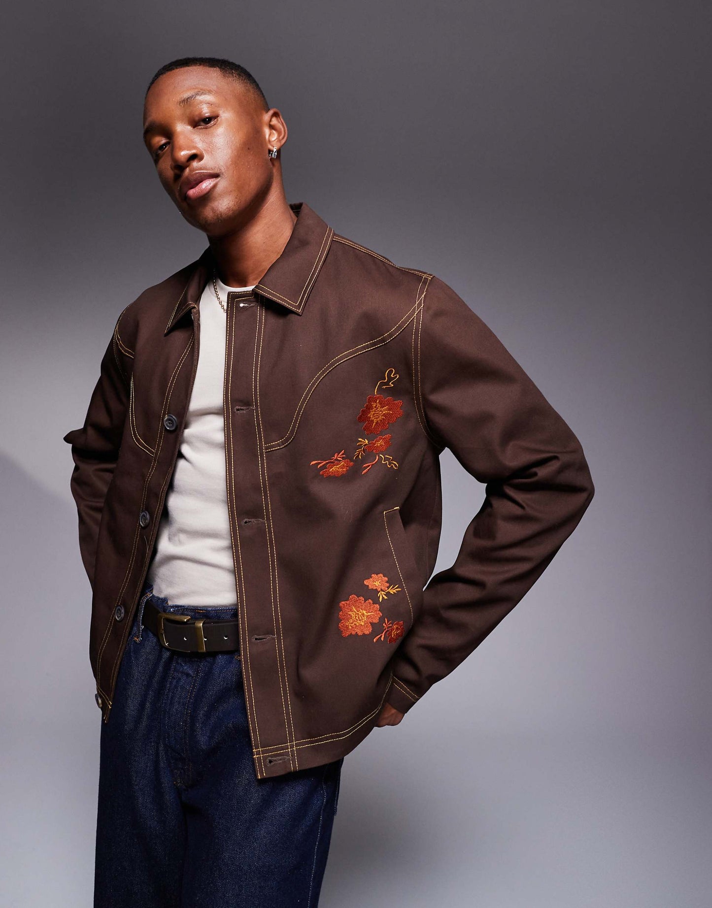 Embroidered Harrington Jacket