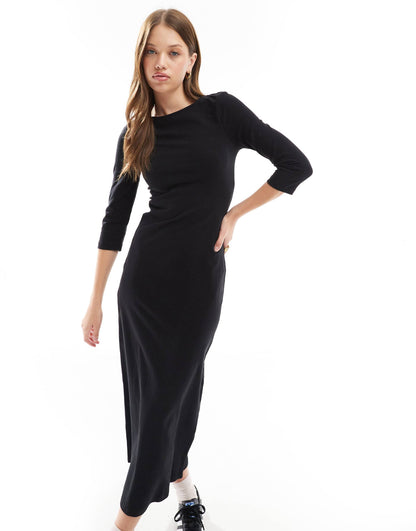 Bella 3/4 Sleeve Maxi Dress