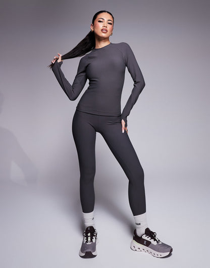 Active Rib Long Sleeve Top