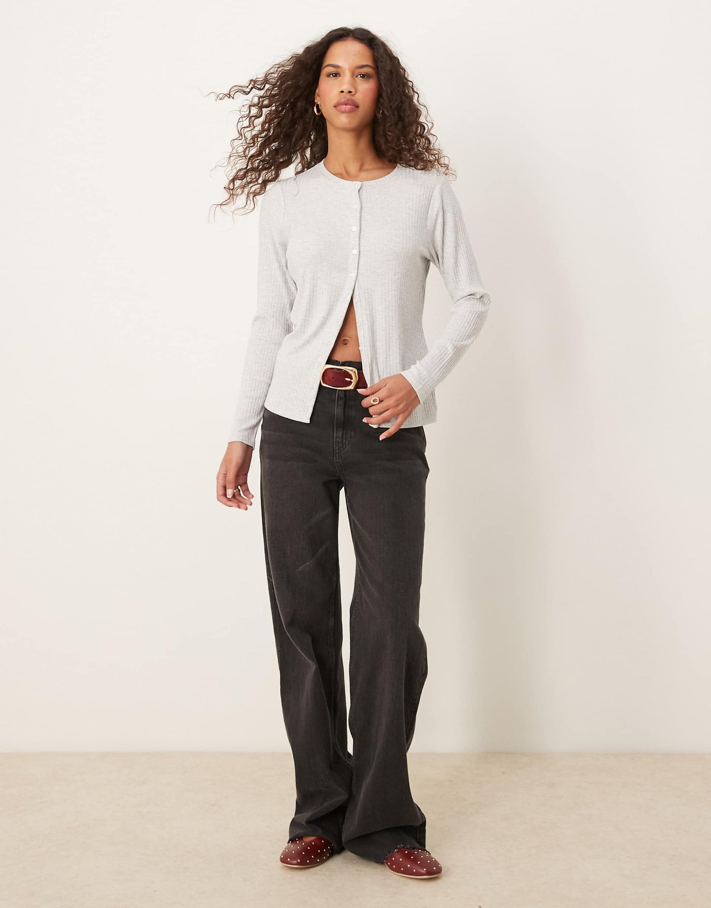 Long Sleeve Button Through Top