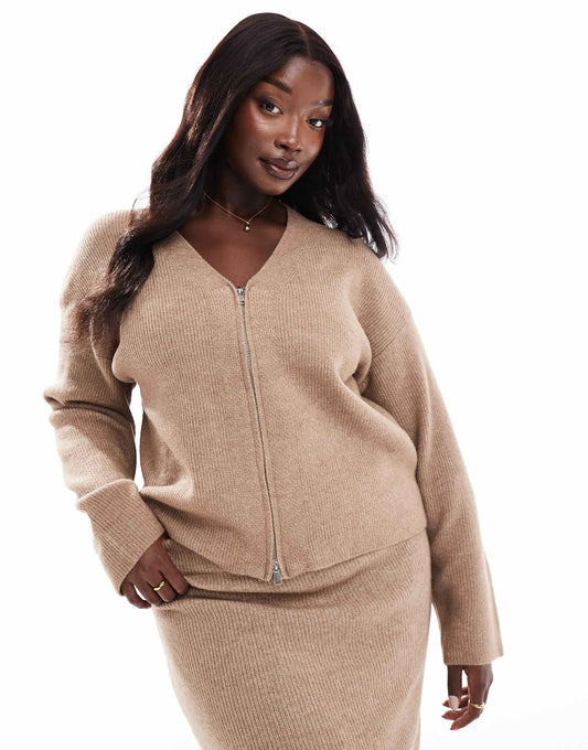 Curve V Neck Cardigan Co-Ord