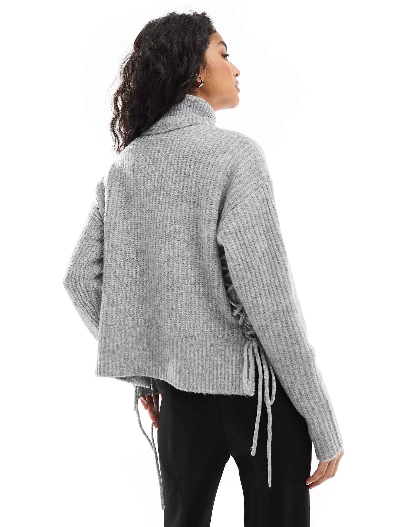 Roll Neck Jumper With Side Ties