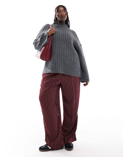 Curve Longline Jumper With High Neck