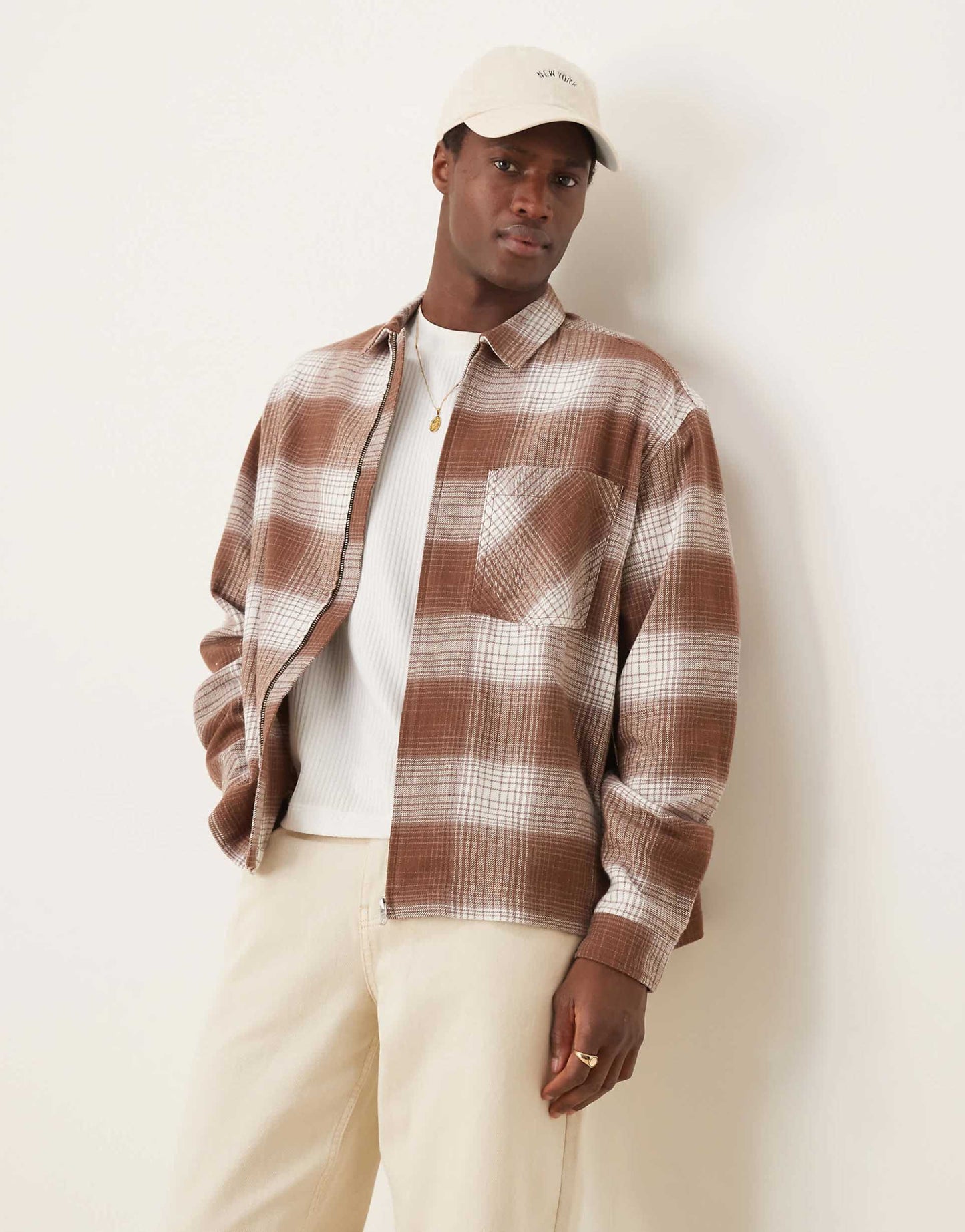 Boxy Oversized Zip Through Shirt