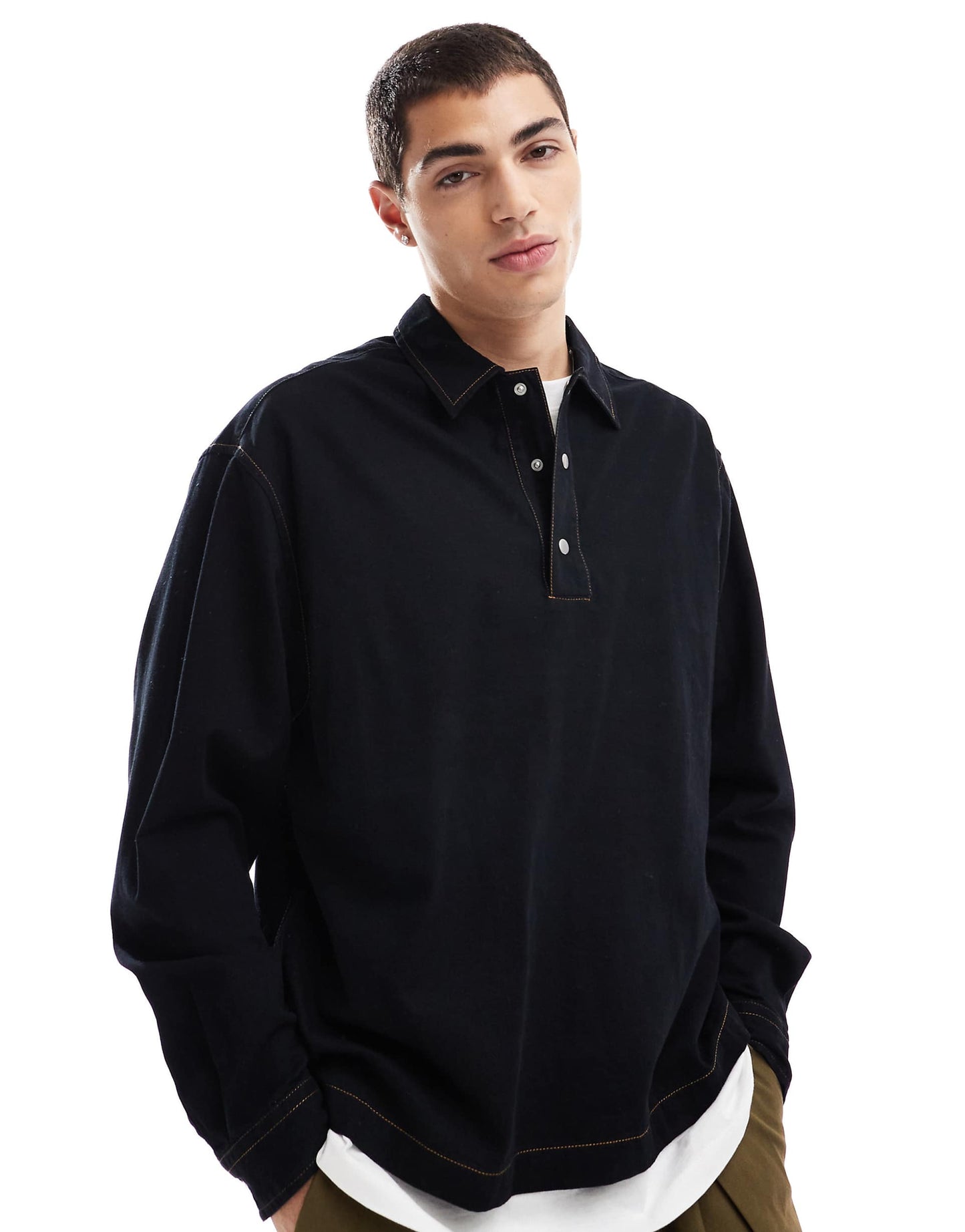 Boxy Oversized Denim Overhead Shirt