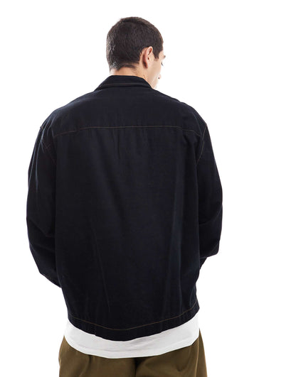 Boxy Oversized Denim Overhead Shirt