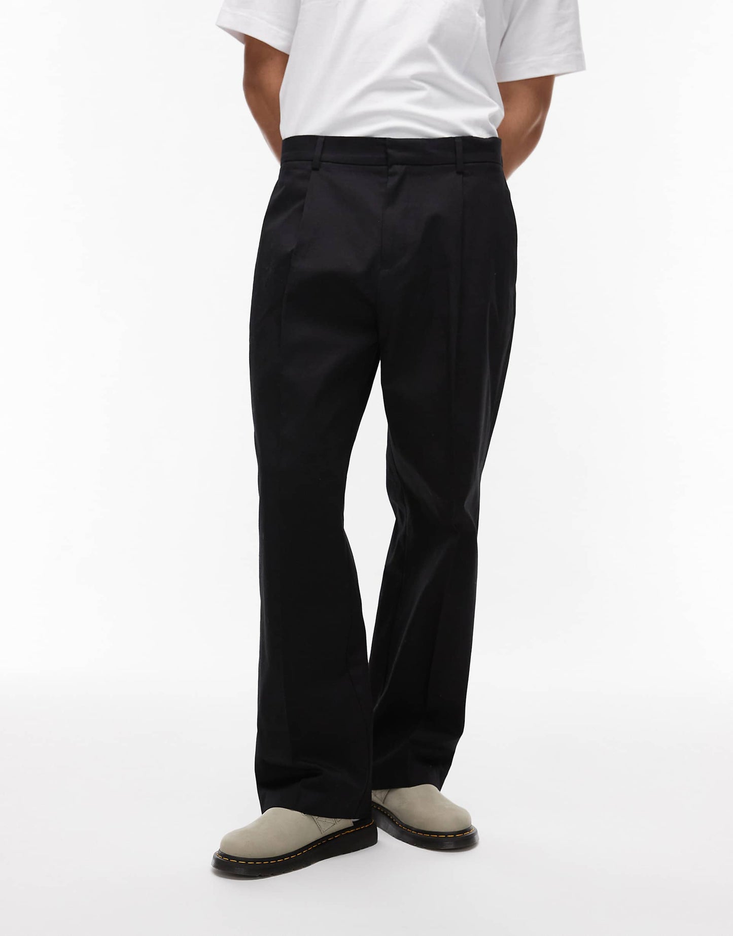 Smart Cotton Wide Leg Trousers