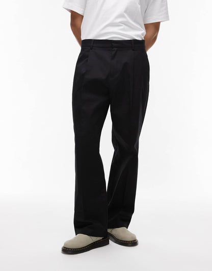 Smart Cotton Wide Leg Trousers