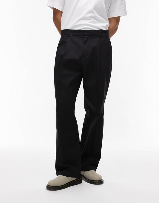 Smart Cotton Wide Leg Trousers