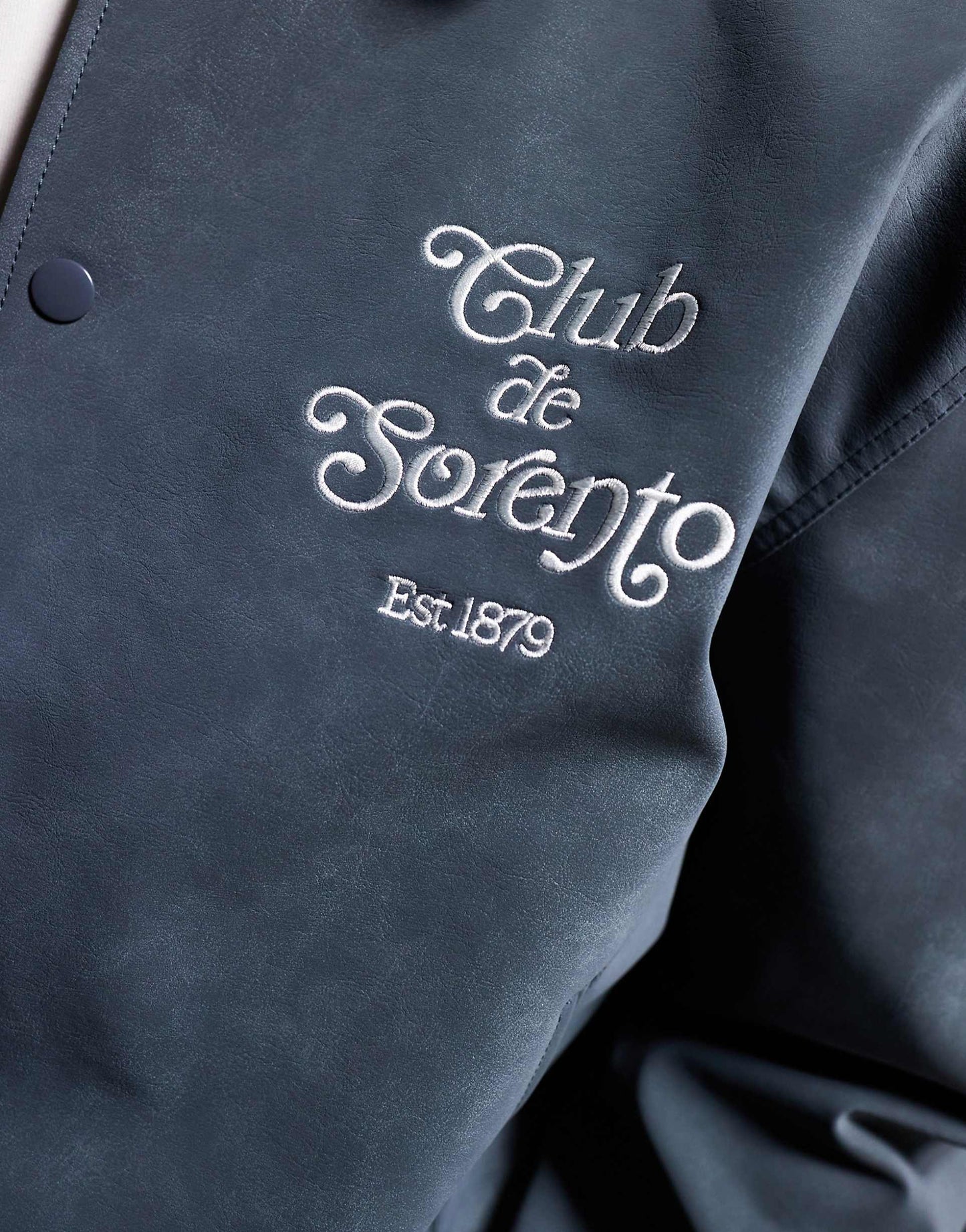 Oversized Faux Suede Varsity Jacket
