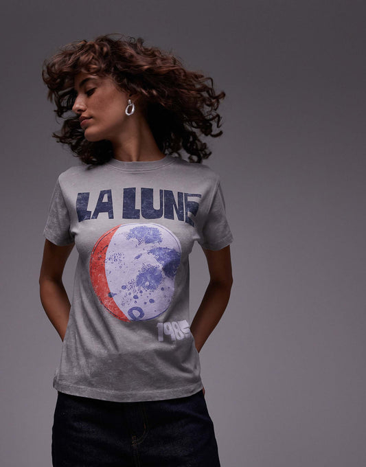 Graphic La Lune Boxy Tee