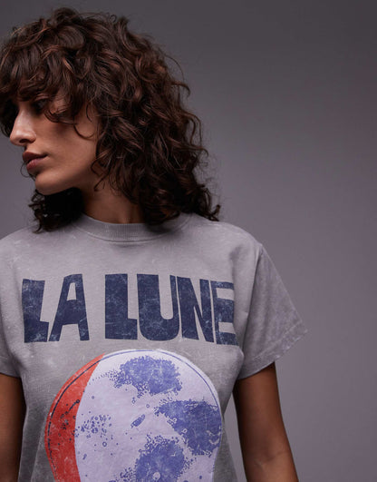 Graphic La Lune Boxy Tee