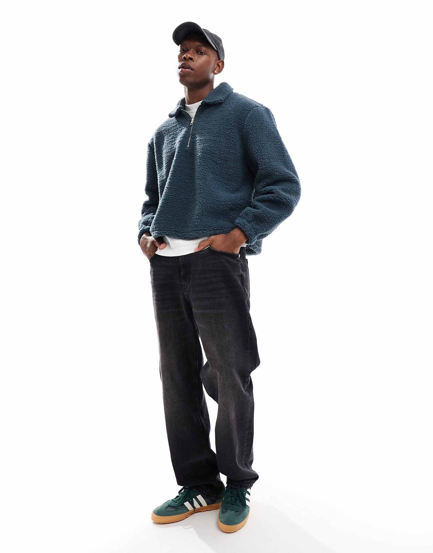 Boxy Oversized Borg Quarter Zip