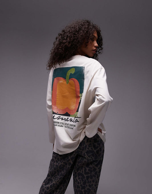 Graphic Pimienta Long Sleeve Skater Tee