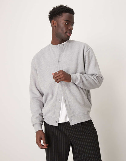 Oversized Jersey Cardigan Button Through