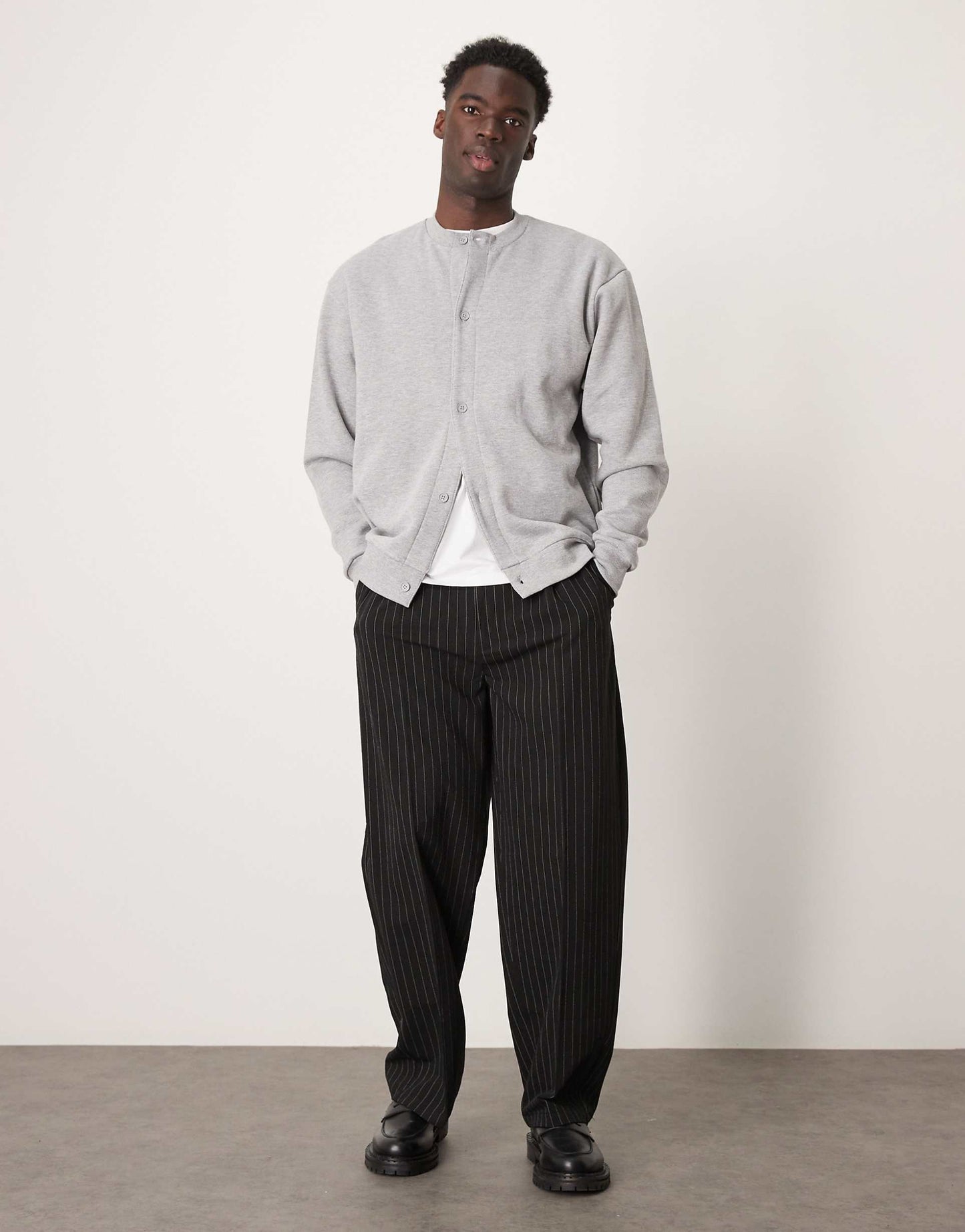 Oversized Jersey Cardigan Button Through