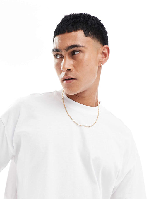 Oversized Cropped Textured  T-Shirt