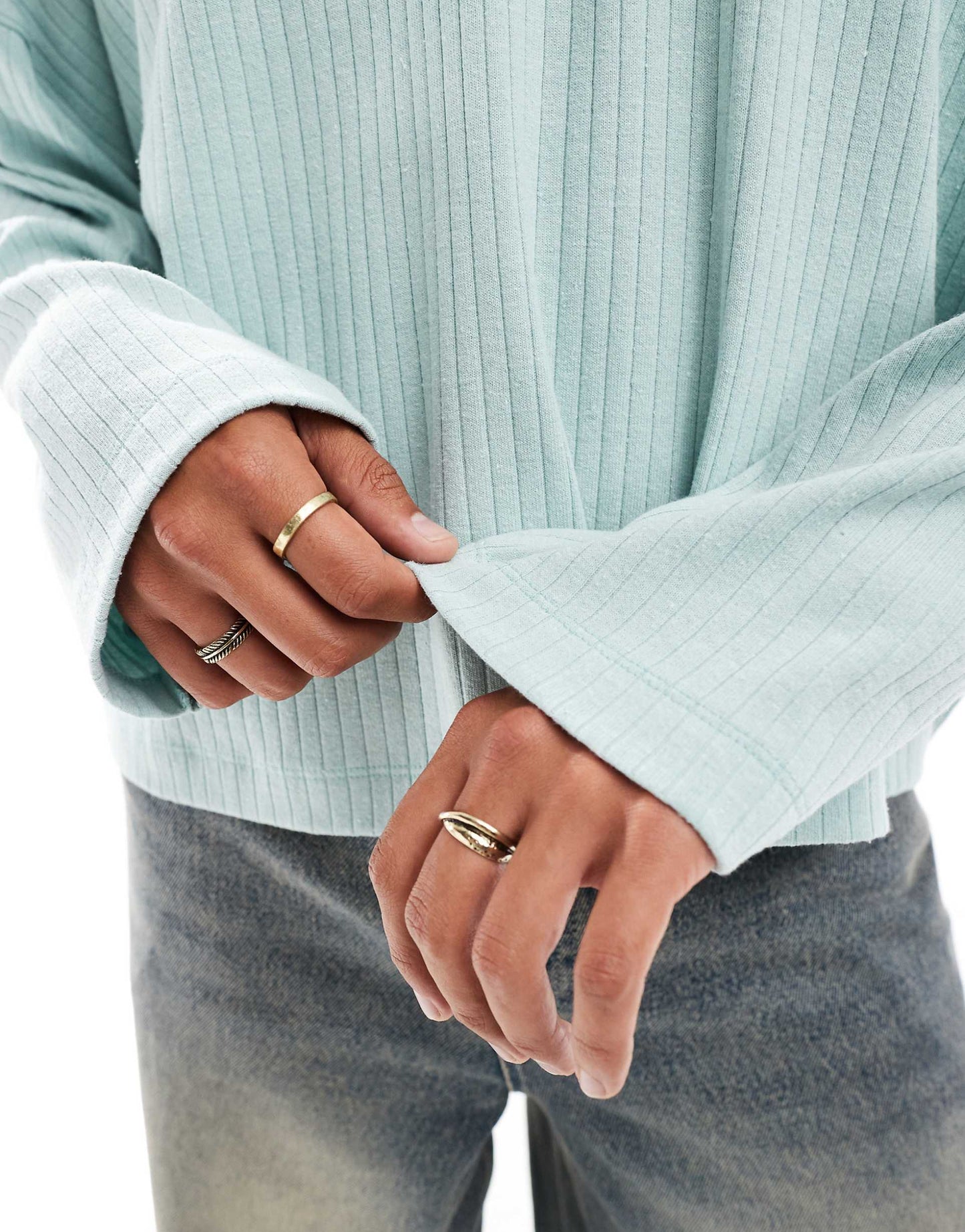 Oversized Cropped Long Sleeve T-Shirt