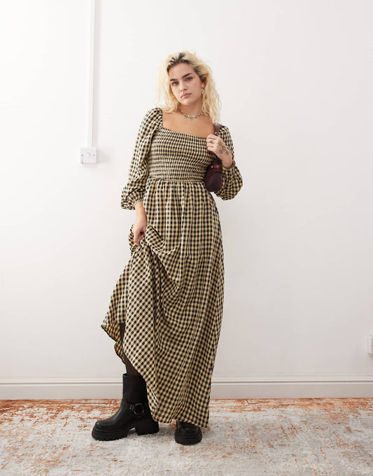 Shirred Maxi Dress