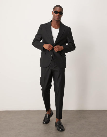 Linen Blend Slim Suit Jacket