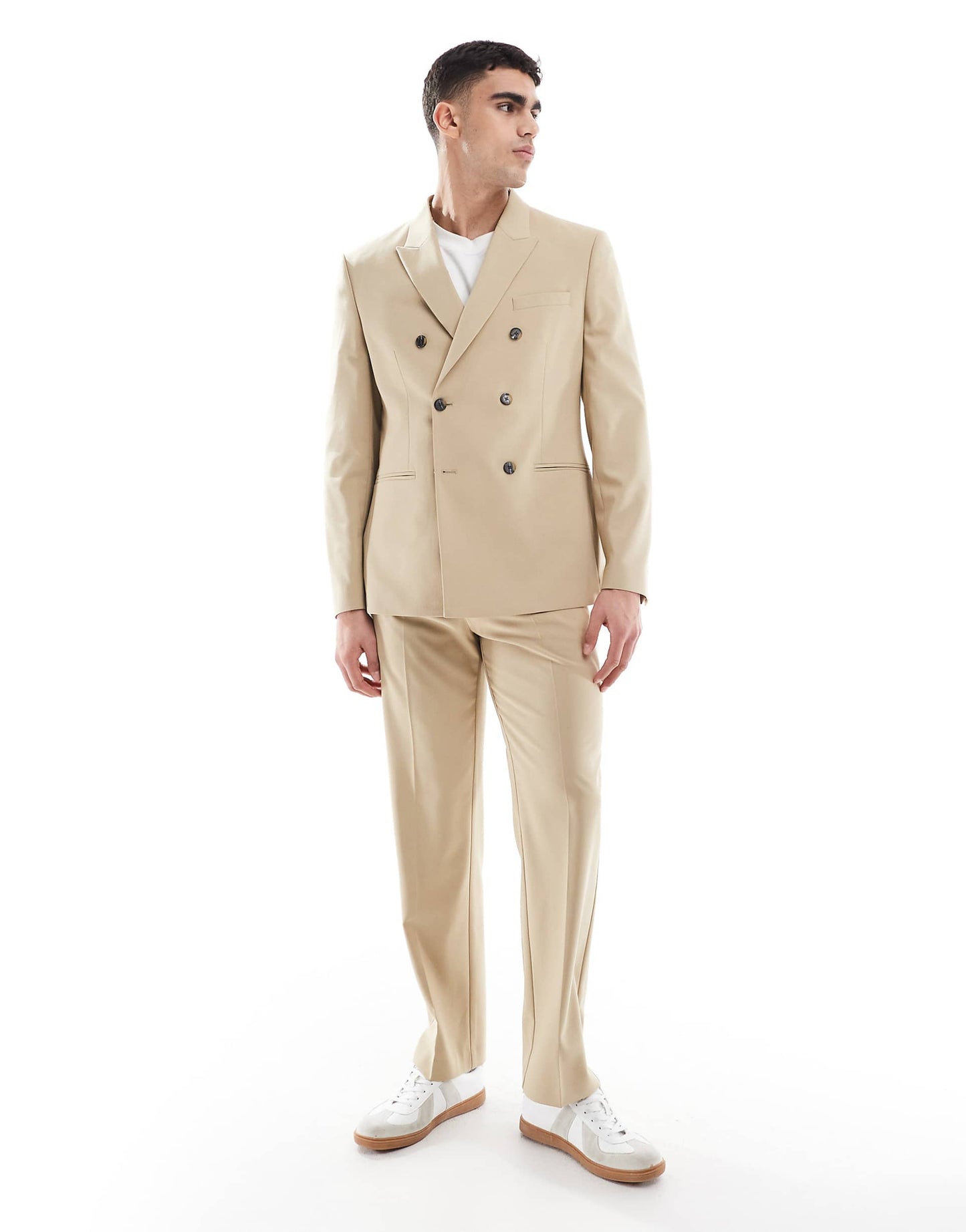 Double Breasted Slim Suit Jacket