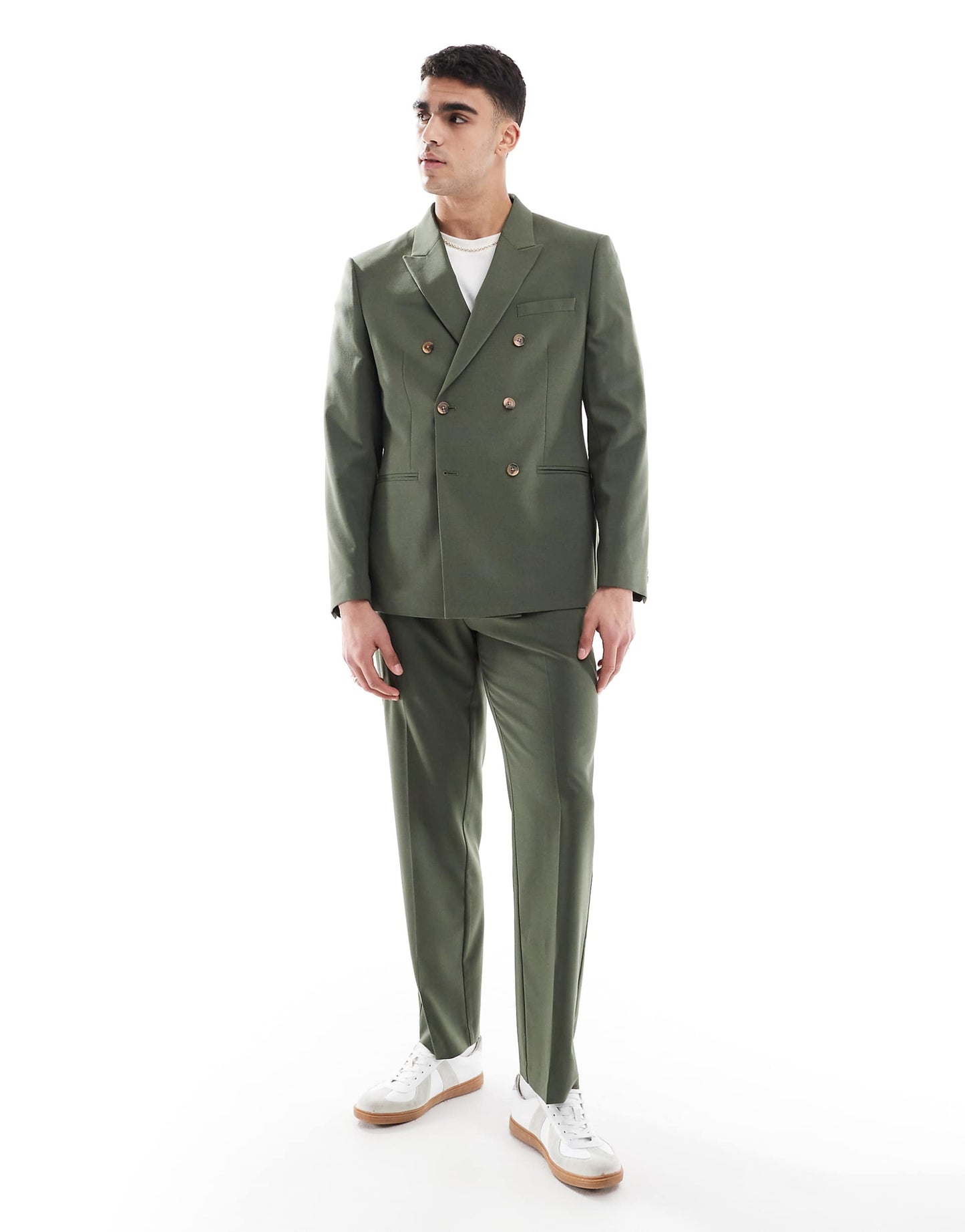 Double Breasted Slim Suit Jacket