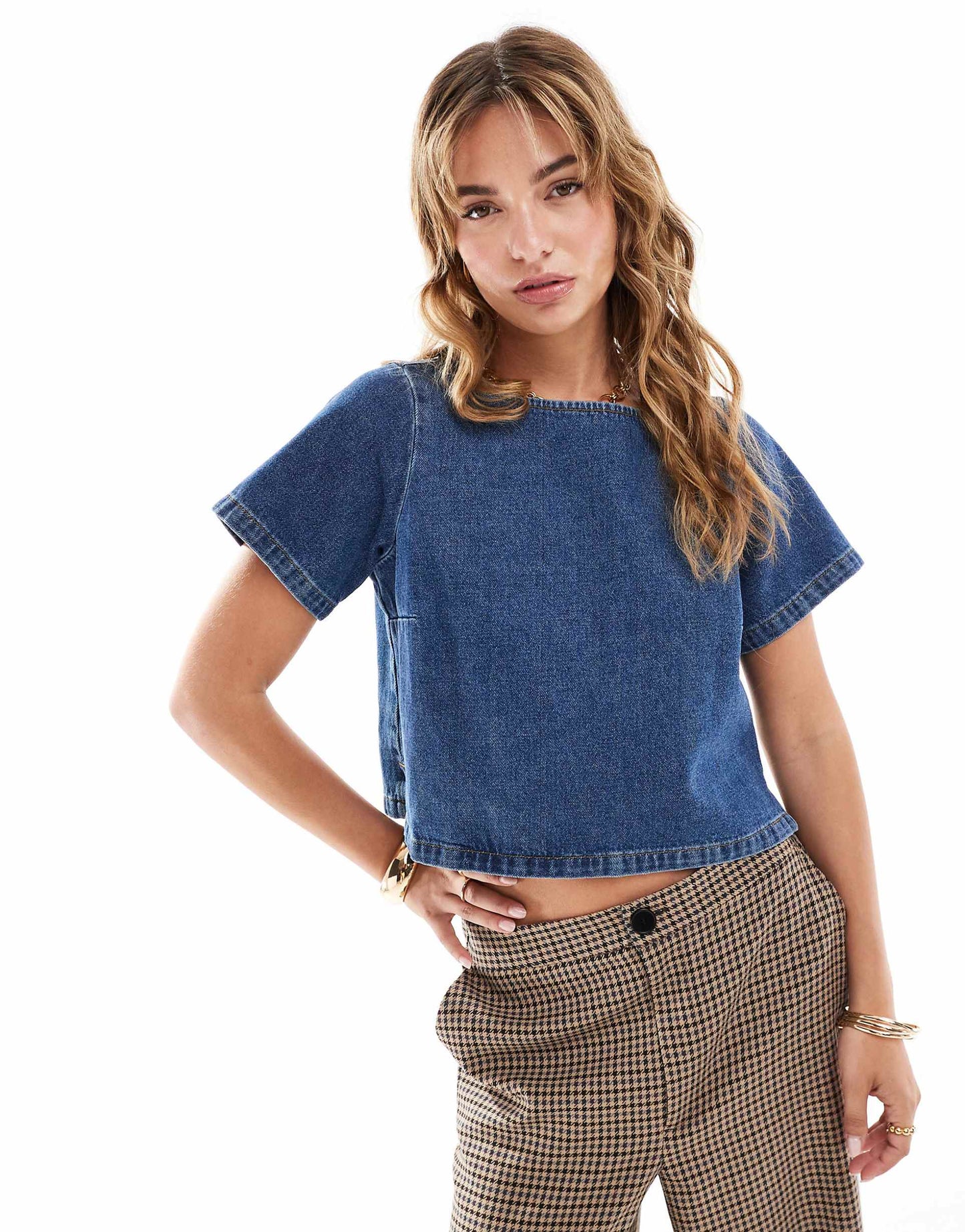 Denim Boxy Top