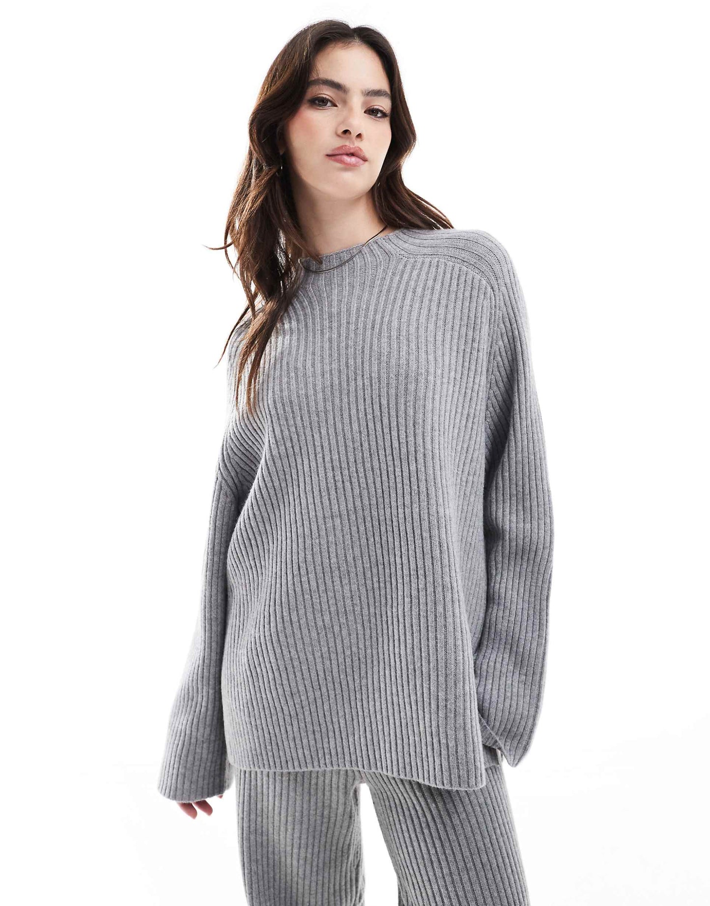 Ribbed Knit Oversized Jumper Co-Ord