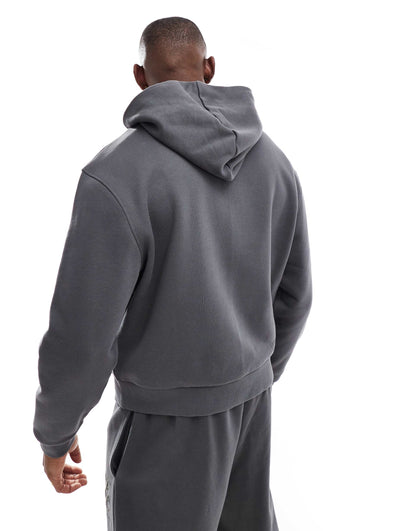 Boxy Oversized Hoodie With High Build Embroidery Print