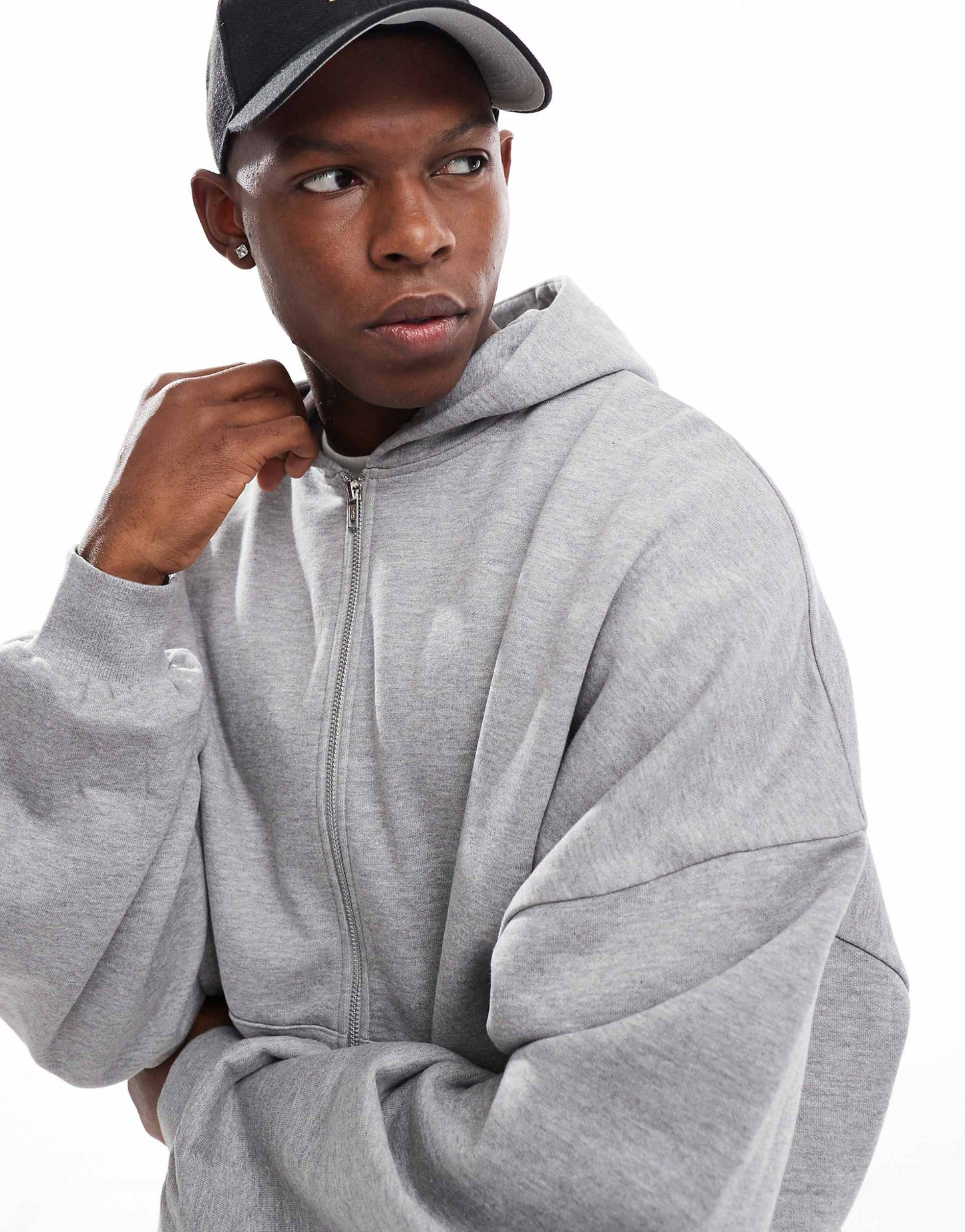 Essential Extreme Oversized Zip Through Hoodie