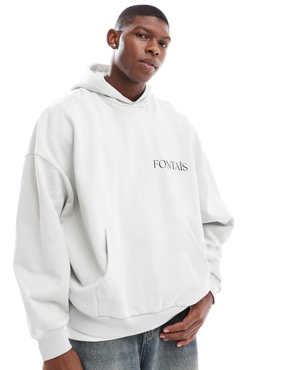 Extreme Oversized Hoodie With Mountain Back Print