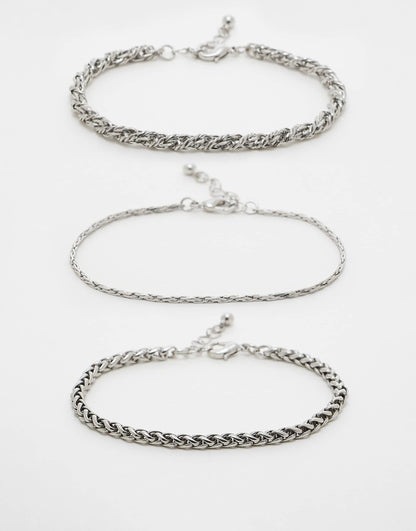 3 Pack Chain Bracelets