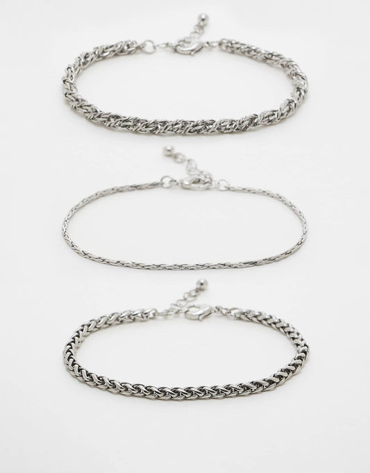 3 Pack Chain Bracelets