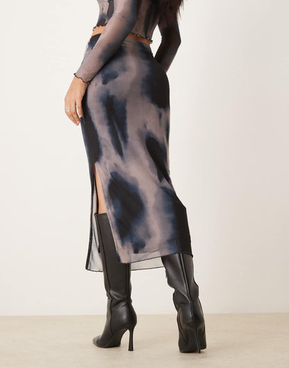 Mesh Midi Skirt
