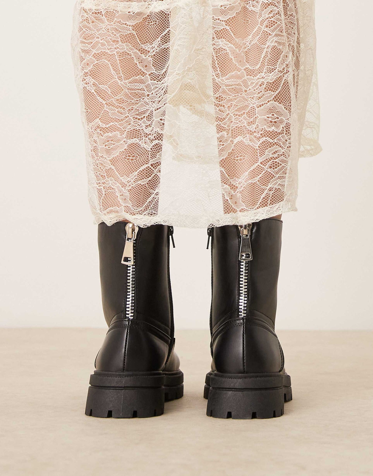 Lace Up Low Ankle Boot