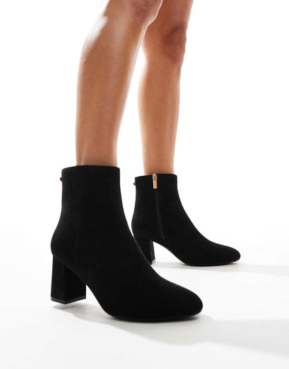 Suedette Block Heel Boot