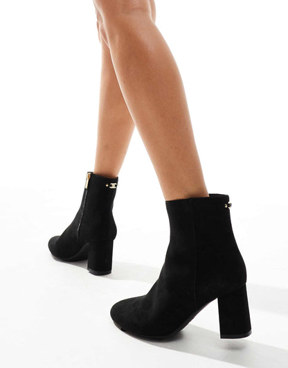 Suedette Block Heel Boot