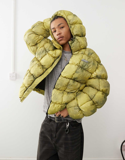 Quilted Tie Dye Puffer Jacket