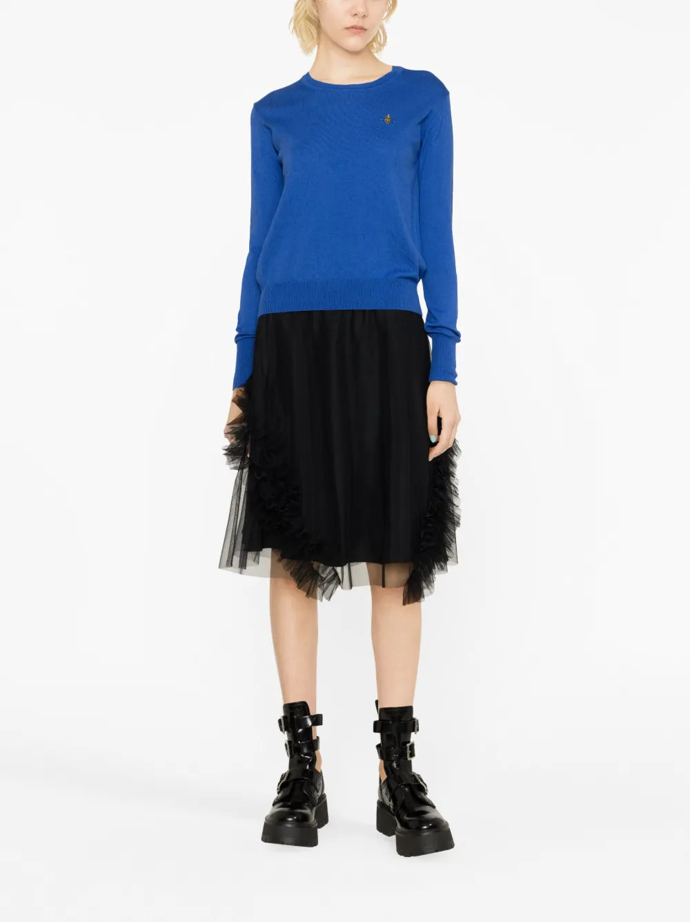 Orb-Embroidered Cotton-Cashmere Jumper