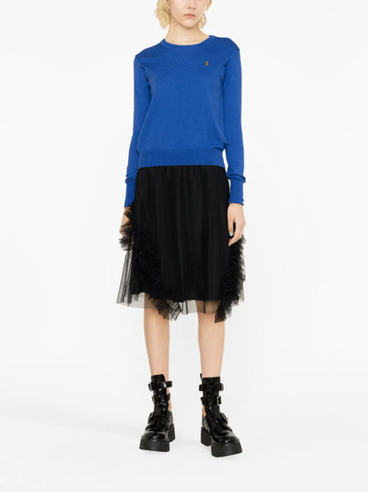 Orb-Embroidered Cotton-Cashmere Jumper