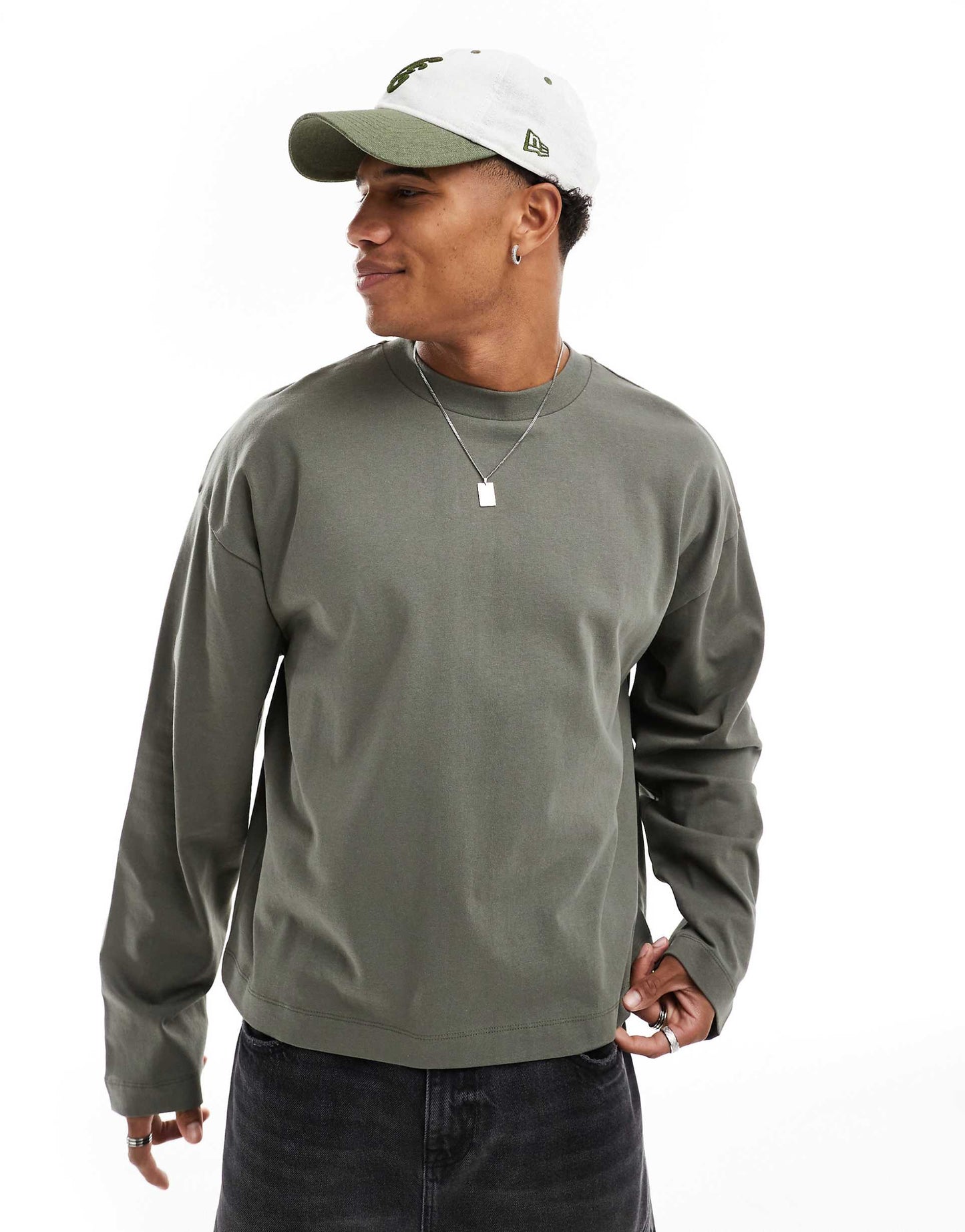 Essential Heavyweight Oversized Boxy Long Sleeve T-Shirt 240Gsm