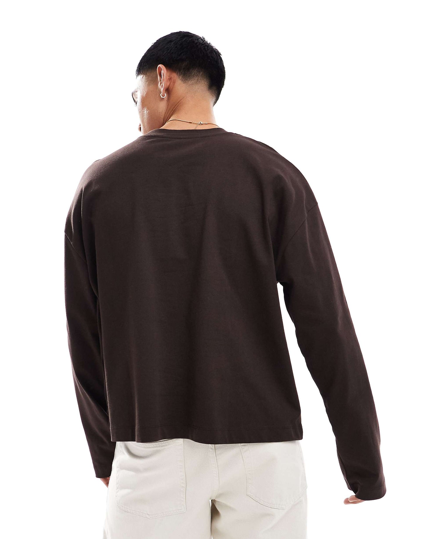 Essential Heavyweight Oversized Boxy Long Sleeve T-Shirt 240Gsm