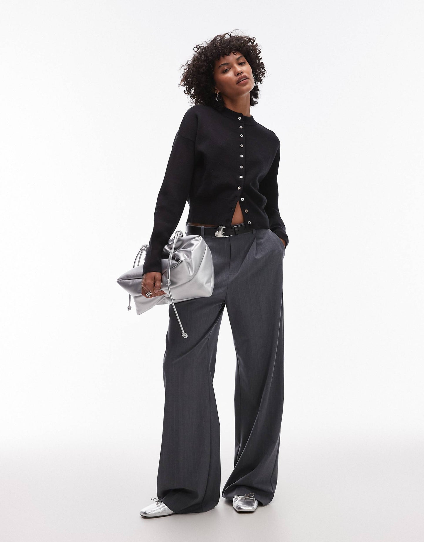 Knitted Compact Fitted Waist Cardigan