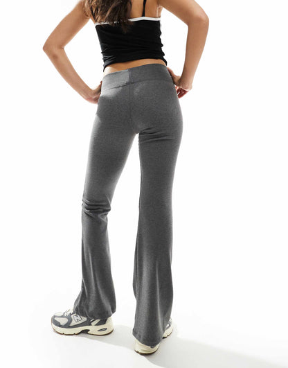 High Waisted Sculpting Jersey Flared Trousers