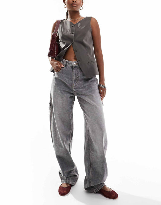 Adjustable Waist Carpenter Jeans