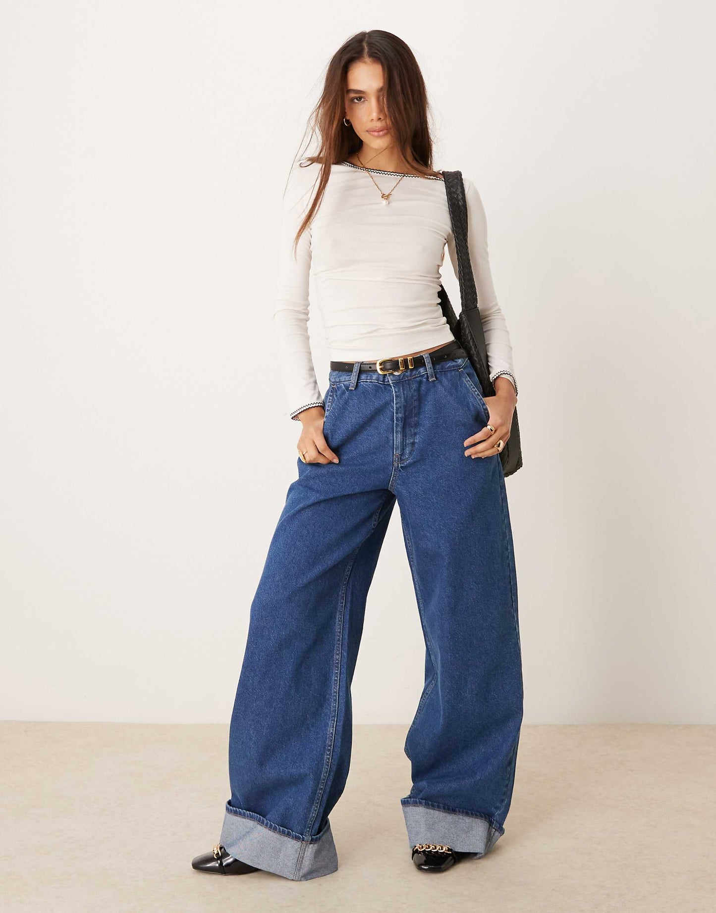 Contrast Stitch Long Sleeve Tee