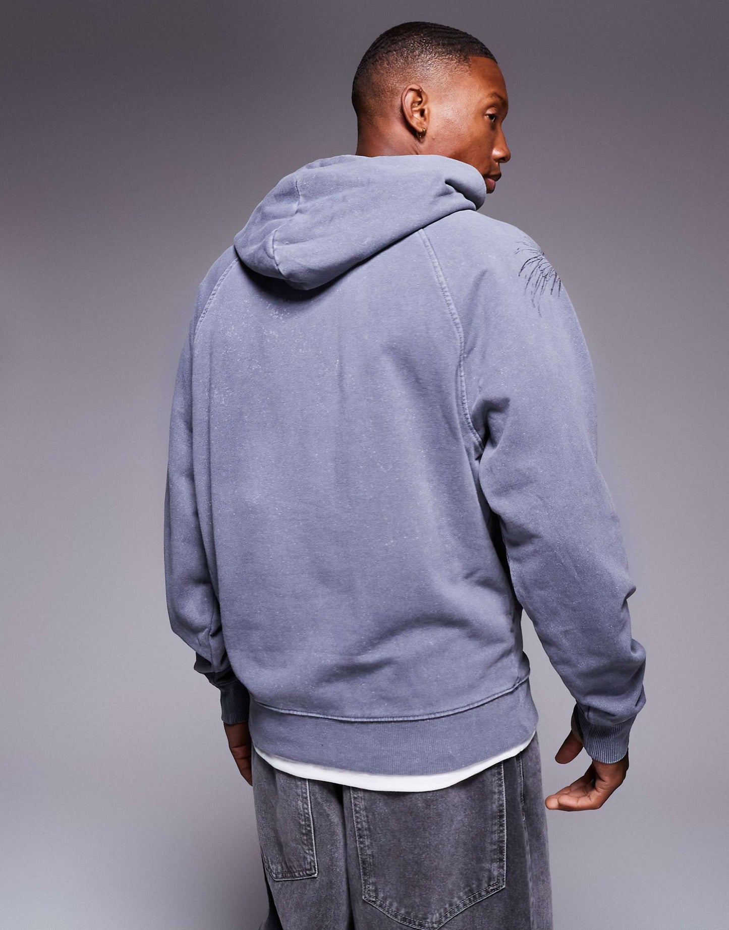 Japanese Crane Back Print Hoodie