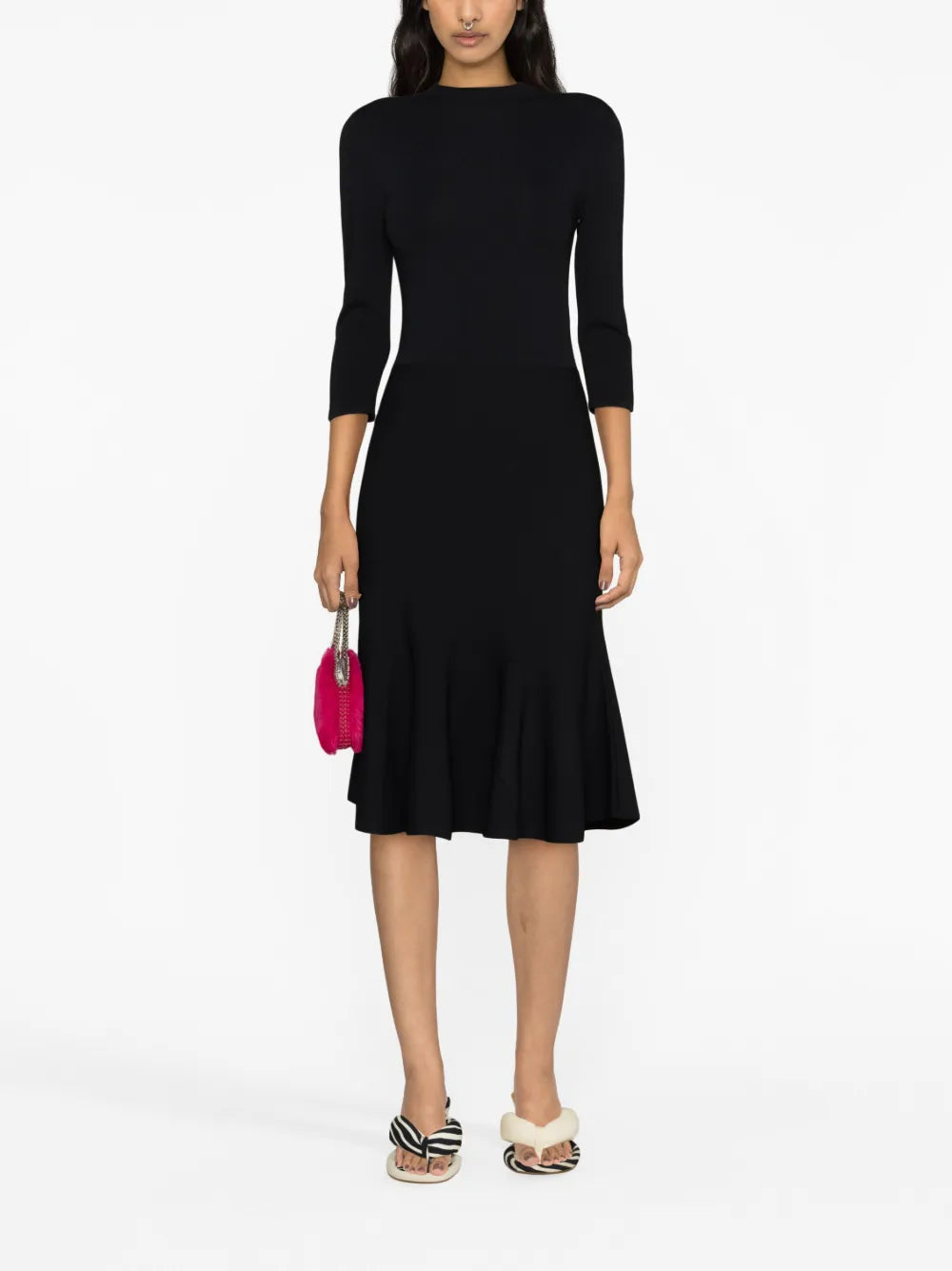 Knitted Midi Flared Dress