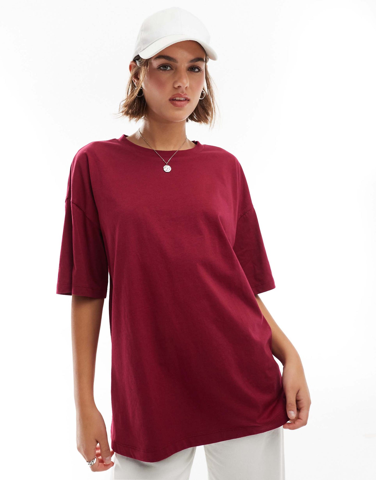 Oversized T-Shirt With Flower Market Graphic